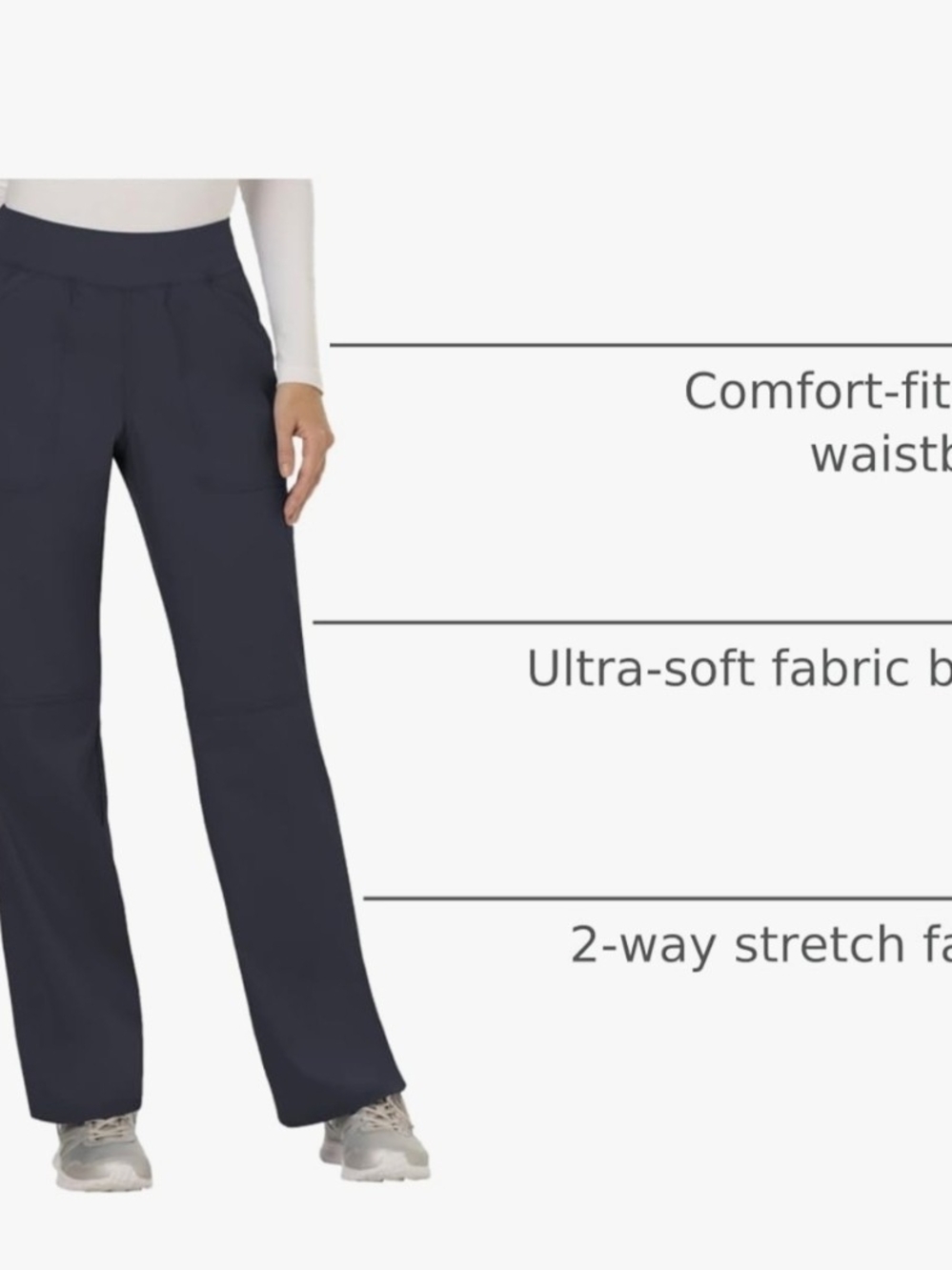 Closet Clearance! Cherokee Carribean Blue  Wide Leg Cargo Scrub Pants - Picture 11 of 12